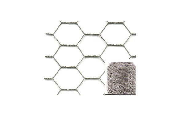 MALLA TRIPLE TORSION GALVANIZADA 41 X 0,9 MM 1 X 50 M