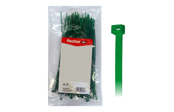 BRIDA NILON DENTADA GBN VERDE 2,5 X 150 MM 100 UDS