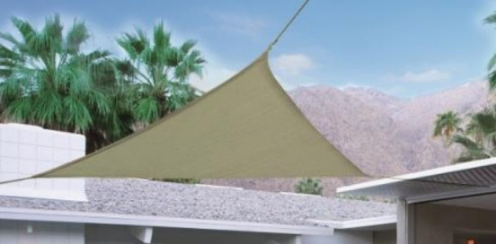 TOLDO VELA SOMBREO TRIANGULAR POLIESTER 3X3X3 M ARENA