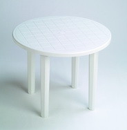 MESA REDONDA RESINA Ø 90 CM BLANCO