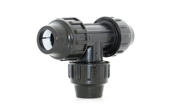 FITTING CONECTOR RIEGO EN T 40MM IGUAL FIT PP