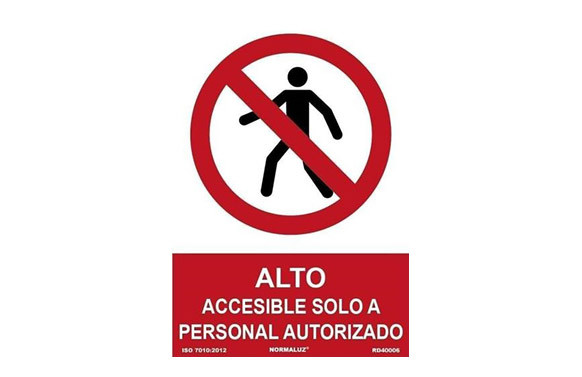 CARTEL SEÑAL 210X300MM PVC SOLO PERSONAL AUT NORMALUZ 