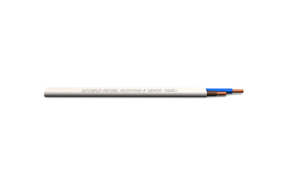 CABLE MANGUERA PLANA H03VVH2-F 2X0,75 BLANCO