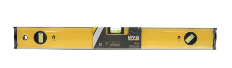 NIVEL TUBULAR MAGNETICO 3 BURBUJAS 60 CM