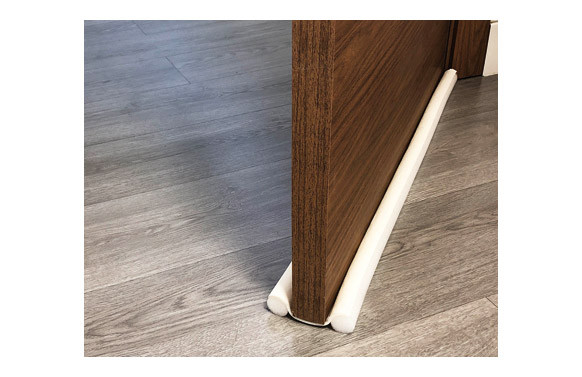 BURLETE BAJO PUERTA DOBLE ROLLO PVC 95 CM BLANCO