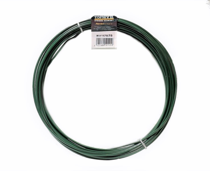 ALAMBRE ACERO PLASTIFICADO VERDE 50 M Ø 1,6/2,8 MM