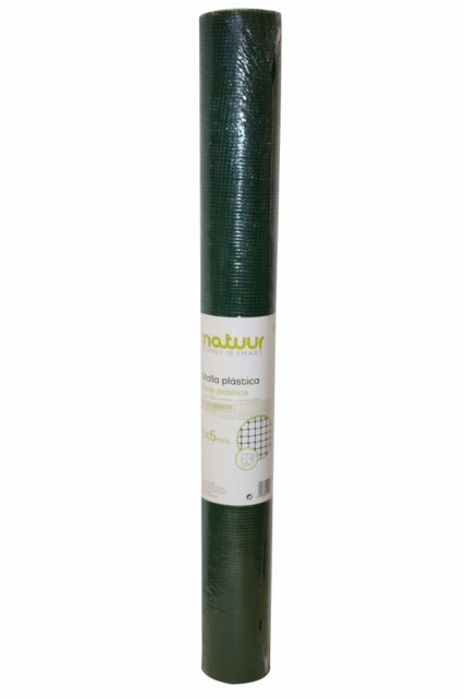 MALLA PLASTICA 5 X 5 MM 310GR/M² 1 X 5 M VERDE