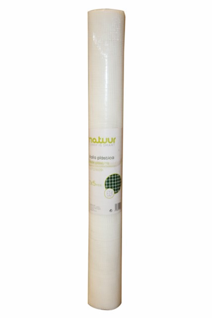 MALLA PLASTICA 5 X 5 MM 310GR/M² 1 X 5 M BLANCO