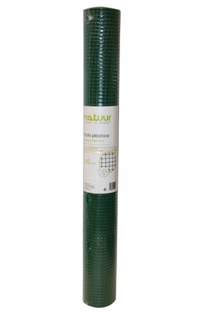 MALLA PLASTICA 10 X 10 MM 310GR/M² 1 X 5 M VERDE