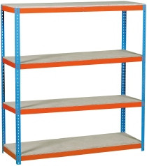 ESTANTERIA ORDEN 4B S/T 400KG 2000X1800X600MM MET AZUL/NARAN 