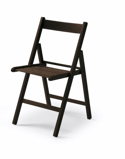 SILLA PLEGABLE DE MADERA HAYA WENGUE