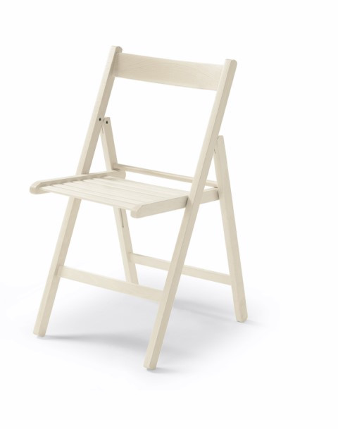 SILLA PLEGABLE DE MADERA HAYA BLANCA