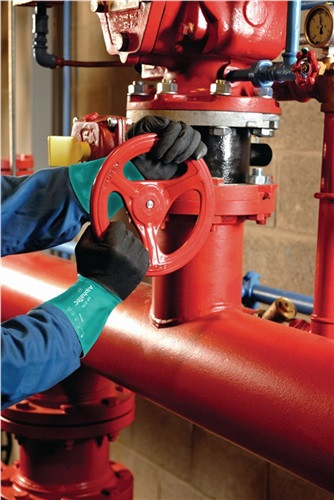 GUANTE QUIMICO 10-30CM NYL/NITRI VERDE/GRIS ALPHATEC 58-270 