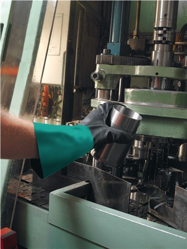 GUANTE QUIMICO 10-30,5CM NYL/NIT VERDE/GRIS ALPHATEC 58-530W 