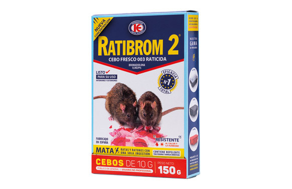 RATICIDA CEBO FRESCO RATIBROM-2 150 GR