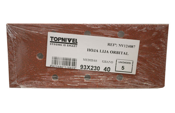 HOJA LIJA ORBITAL 093X230MM PERFOR. GR40 NIVEL 5 PZ 