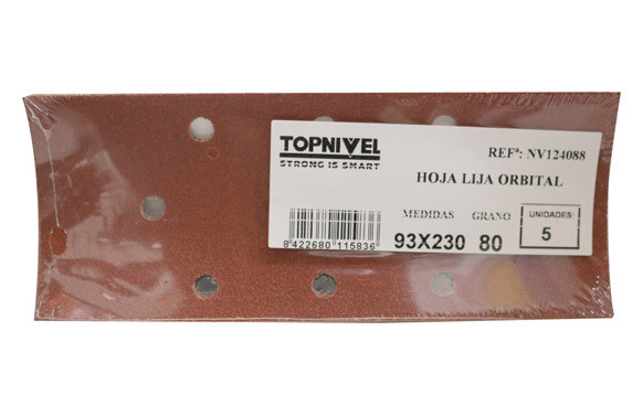 HOJA LIJA ORBITAL 093X230MM PERFOR. GR80 NIVEL 5 PZ 