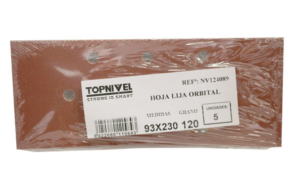 HOJA LIJA ORBITAL 093X230MM PERFOR. GR120 NIVEL 5 PZ 