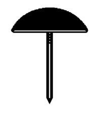 CHINCHETA BLANCA Ø 9,6 MM 9 MM 30 UDS