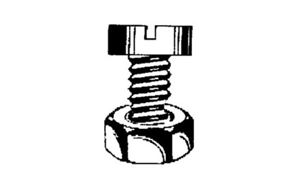 TORNILLO ROSCA METRICA DIN84  CINCADO CON TUERCA M4X40MM 16 UDS