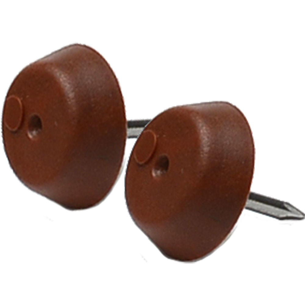 DESLIZADOR MUEBLE PATIN CLAVO PLASTICO MARRON Ø 17 MM 100 PZ