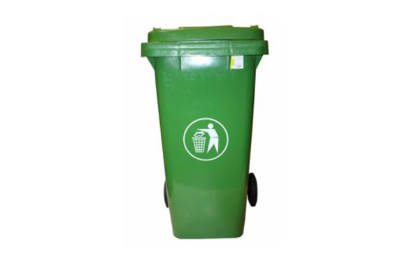 CONTENEDOR BASURA CON RUEDAS Y TAPA VERDE -240 LT