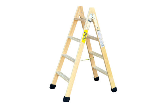 ESCALERA MADERA TIJERA 4+4 PELDAÑOS