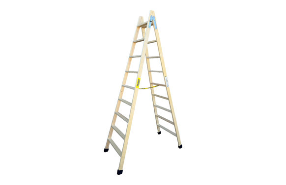 ESCALERA MADERA TIJERA 9+9 PELDAÑOS