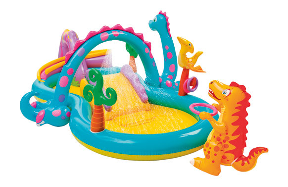 PISCINA HINCHABLE TOBOGAN DINOLAND 302 X 229 X 112 CM