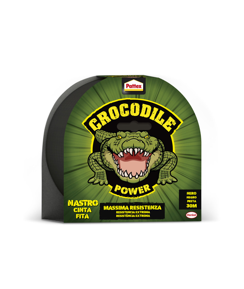 CINTA AMERICANA CROCODILE 20 M X 48 MM NEGRO