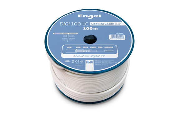 CABLE ANTENA COAXIAL PROFESIONAL AXIL BLANCO 100MT