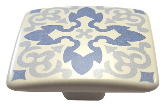 POMO MUEBLE ZAMAK AZUL 37X37X20MM