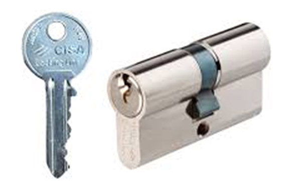 CILINDRO LOGO LEVA LARGA 40-50 NIQUEL, 3 LLAVES