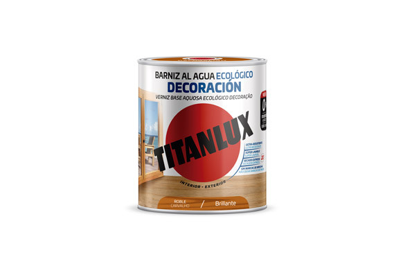 BARNIZ AL AGUA ECOLOGICO DECORACION BRILLANTE 250 ML ROBLE