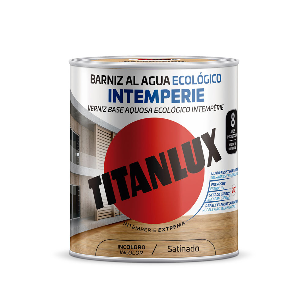 BARNIZ AL AGUA ECOLOGICO INTEMPERIE BRILLANTE 250 ML INCOLORO