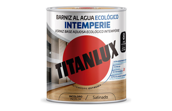 BARNIZ AL AGUA ECOLOGICO INTEMPERIE SATINADO 250 ML INCOLORO