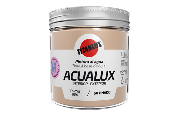 PINTURA AL AGUA MANUALIDADES ACUALUX SATINADO 75 ML CARNE
