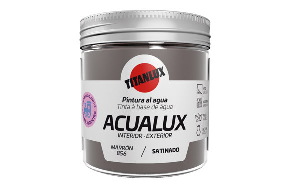 PINTURA AL AGUA MANUALIDADES ACUALUX SATINADO 75 ML MARRON