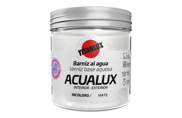 BARNIZ AL AGUA MANUALIDADES ACUALUX MATE 75 ML INCOLORO