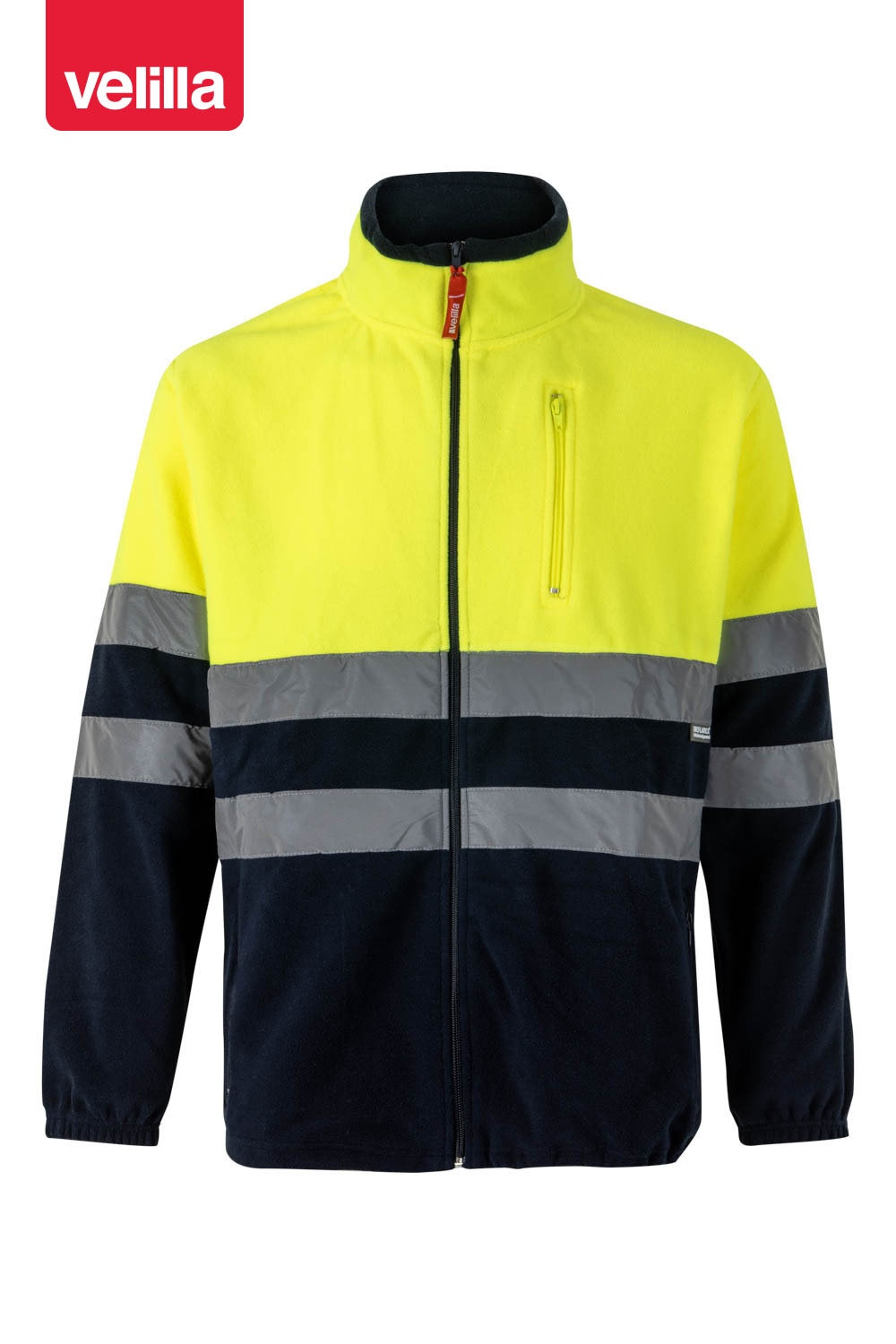 CHAQUETA POLAR ALTA VISIBILIDAD MARINO / AMARILLO FLUOR TALLA XS
