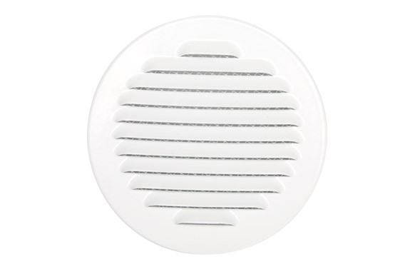 REJILLA EMPOTRABLE TUBO Ø10CM ALUMINIO BLANCO MOSQUITERA