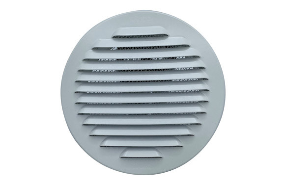 REJILLA EMPOTRAR TUBO Ø-12CM ALUMINIO BLANCO 3 MOSQUITERA