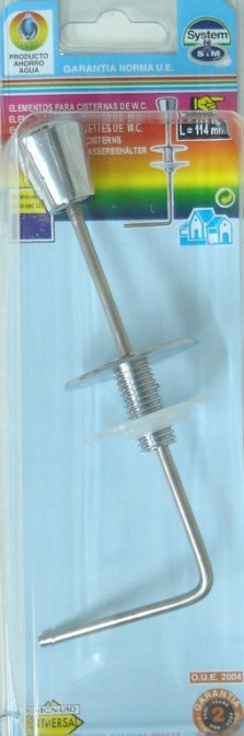 TIRADOR DESCARGA WC TANQUE BAJO 114 MM CROMO ANGULAR