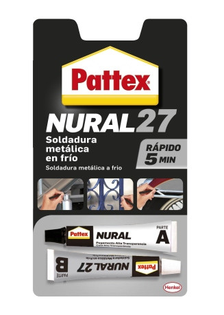 ADHESIVO NURAL 27 SOLDADURA METALICA EN FRIO RAPIDA 120 ML