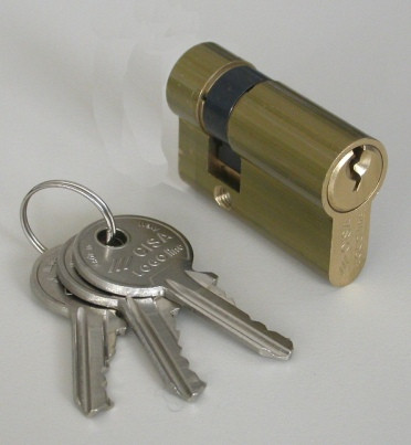 CILINDRO LOGO LEVA LARGA 30-10 LATON, 3 LLAVES