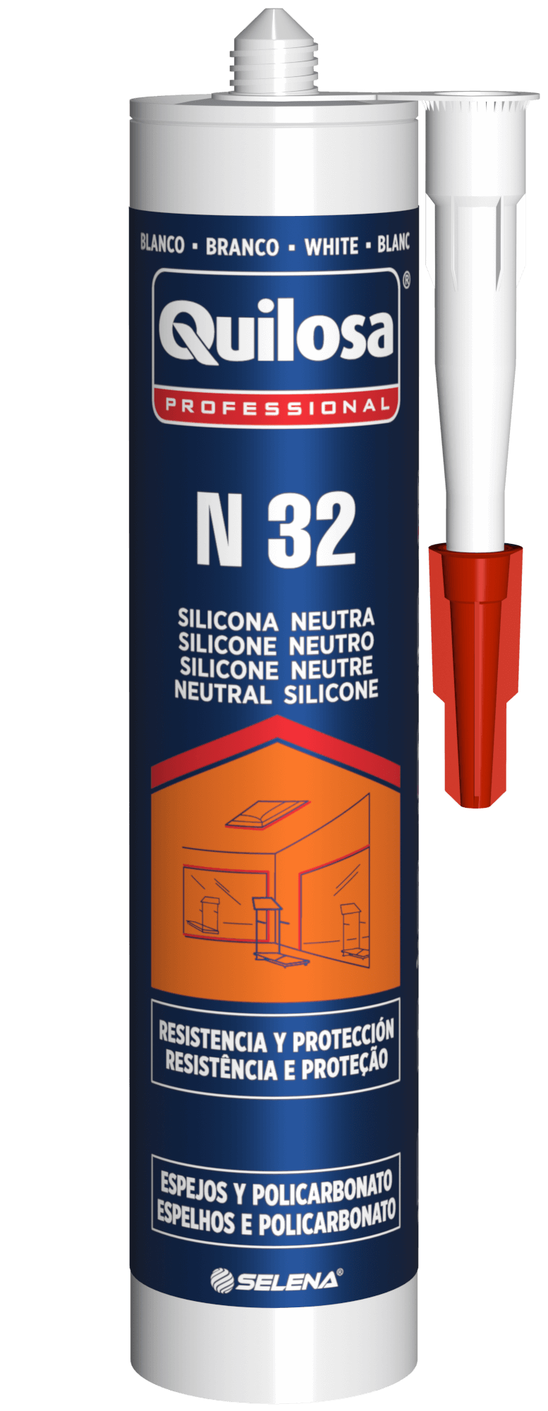 SILICONA NEUTRA ESPEJOS ORBASIL N-32 300 ML BLANCO