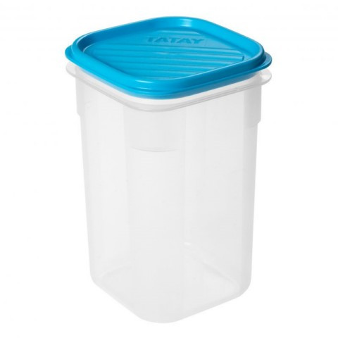 CONTENEDOR ALIMENTOS CUADRADO TOPFLEX 1 L TURQUESA