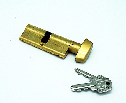 CILINDRO TE5 BOTON, LEVA LARGA 40B-40 LATON, 3 LLAVES