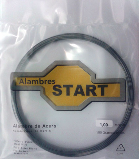 ALAMBRE CUERDA PIANO EN ROLLO 100 GR Ø 0,7 MM