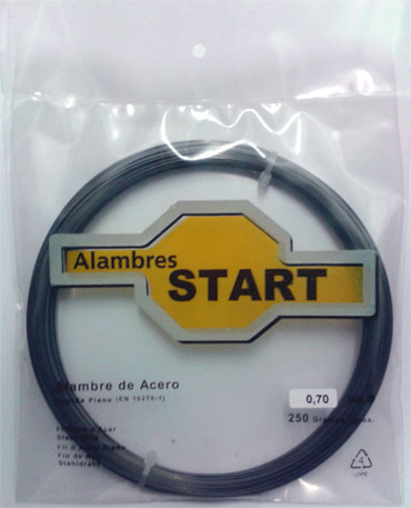 ALAMBRE CUERDA PIANO EN ROLLO 250 GR Ø 0,8 MM